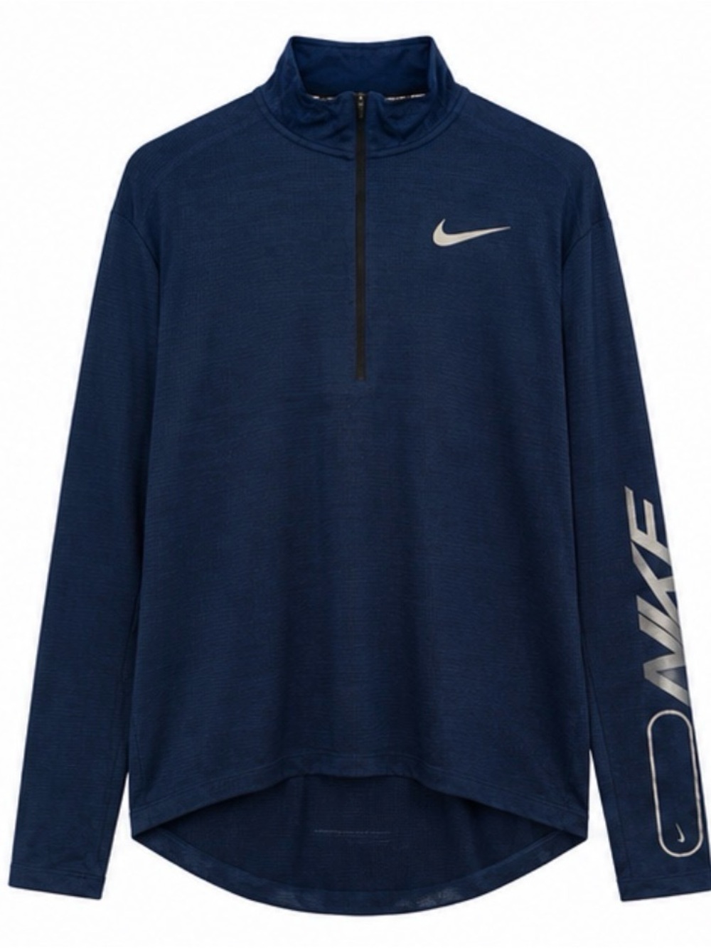Nike Running Dri-FIT Navy Blue Reflective Quarter Zip Pullover Size Large